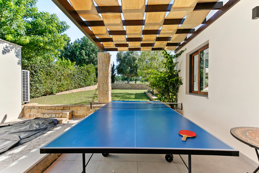 pool table at paphos villa